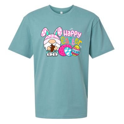 Bunny Gnome Hug Easter Eggs Hunting Happy Easter Day Gift Sueded Cloud Jersey T-Shirt