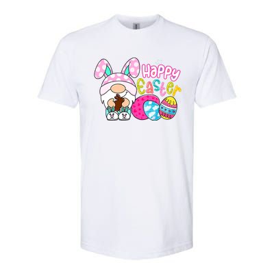 Bunny Gnome Hug Easter Eggs Hunting Happy Easter Day Gift Softstyle CVC T-Shirt