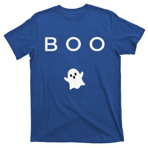 BOO Ghost Halloween Subtle Minimal Fall Funny Trick Treat T-Shirt