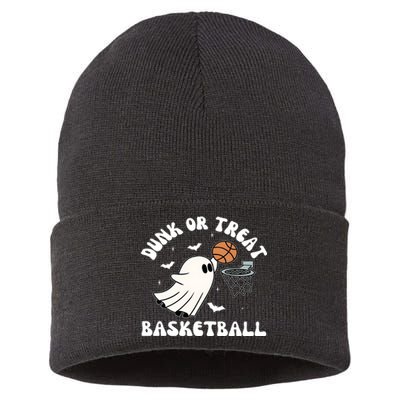 Basketball Ghost Halloween Cute Ghoul Sustainable Knit Beanie