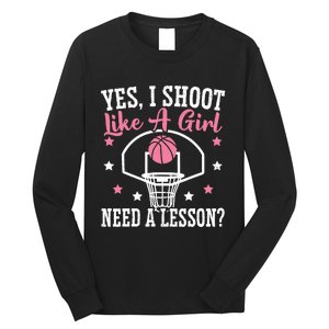 Basketball Girl Hoop Junkie Sport Lover Basketball Player Long Sleeve Shirt