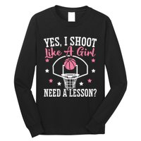 Basketball Girl Hoop Junkie Sport Lover Basketball Player Long Sleeve Shirt