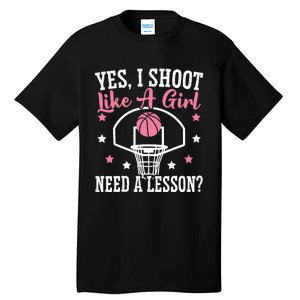 Basketball Girl Hoop Junkie Sport Lover Basketball Player Tall T-Shirt