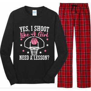 Basketball Girl Hoop Junkie Sport Lover Basketball Player Long Sleeve Pajama Set