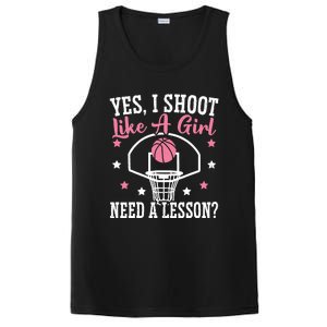 Basketball Girl Hoop Junkie Sport Lover Basketball Player PosiCharge Competitor Tank