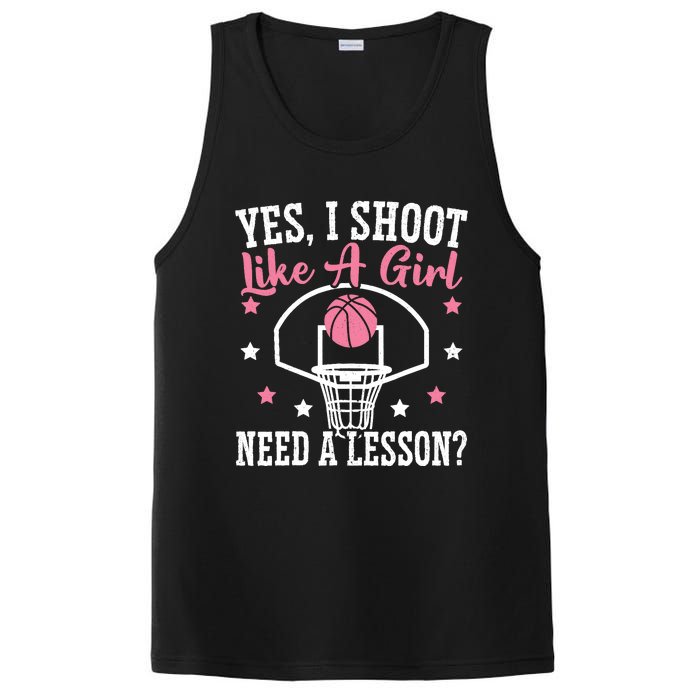 Basketball Girl Hoop Junkie Sport Lover Basketball Player PosiCharge Competitor Tank