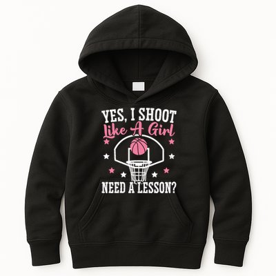 Basketball Girl Hoop Junkie Sport Lover Basketball Player Kids Hoodie