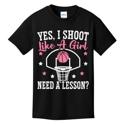 Basketball Girl Hoop Junkie Sport Lover Basketball Player Kids T-Shirt