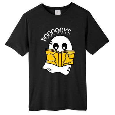 Booooks Ghost Halloween Reading Cute Ghost Reading Book Cool Gift Tall Fusion ChromaSoft Performance T-Shirt