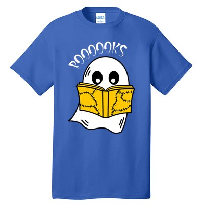 Booooks Ghost Halloween Reading Cute Ghost Reading Book Cool Gift Tall T-Shirt