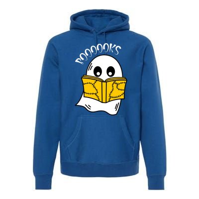 Booooks Ghost Halloween Reading Cute Ghost Reading Book Cool Gift Premium Hoodie