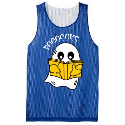 Booooks Ghost Halloween Reading Cute Ghost Reading Book Cool Gift Mesh Reversible Basketball Jersey Tank