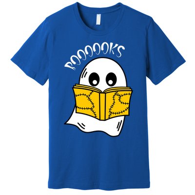 Booooks Ghost Halloween Reading Cute Ghost Reading Book Cool Gift Premium T-Shirt