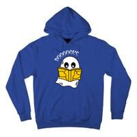 Booooks Ghost Halloween Reading Cute Ghost Reading Book Cool Gift Tall Hoodie