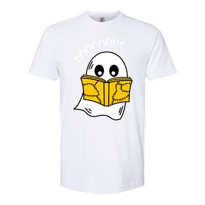 Booooks Ghost Halloween Reading Cute Ghost Reading Book Cool Gift Softstyle CVC T-Shirt