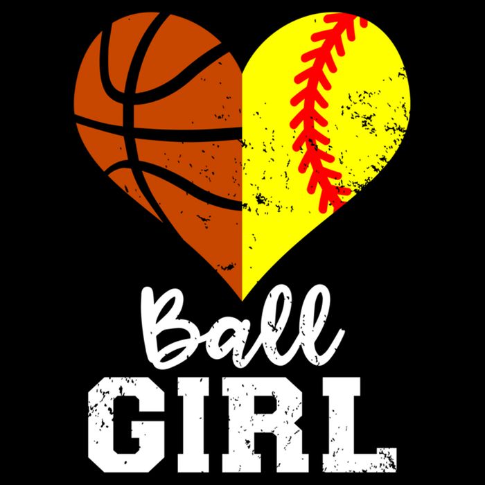 Ball Girl Heart Funny Softball Basketball Girl Impact Tech Backpack