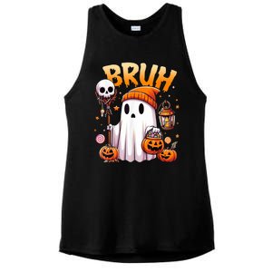 Bruh Ghost Halloween Cute Ghost Trick Or Treat Ladies PosiCharge Tri-Blend Wicking Tank