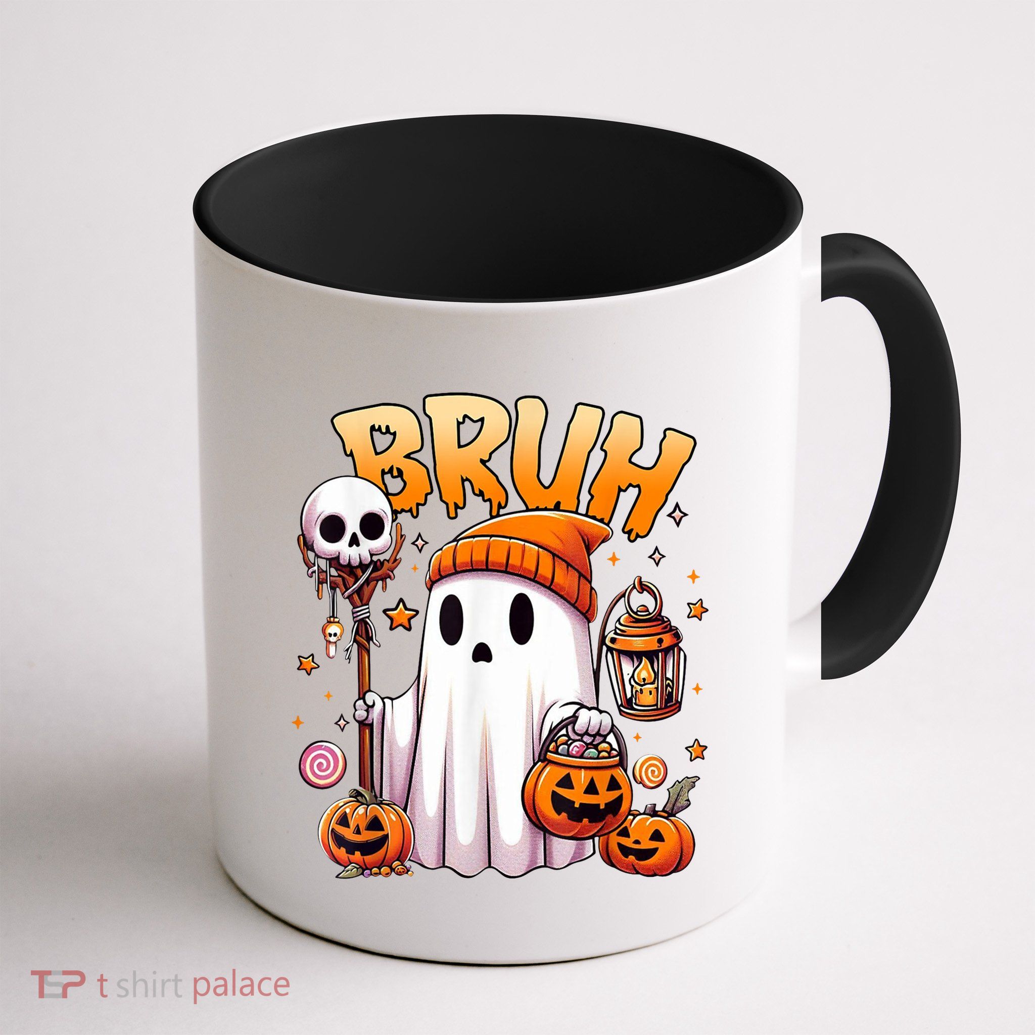 Bruh Ghost Halloween Cute Ghost Trick Or Treat Mug
