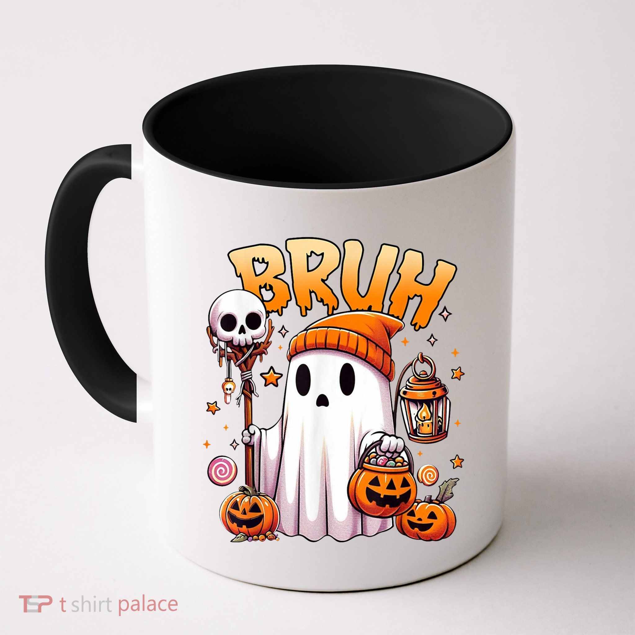 Bruh Ghost Halloween Cute Ghost Trick Or Treat Mug