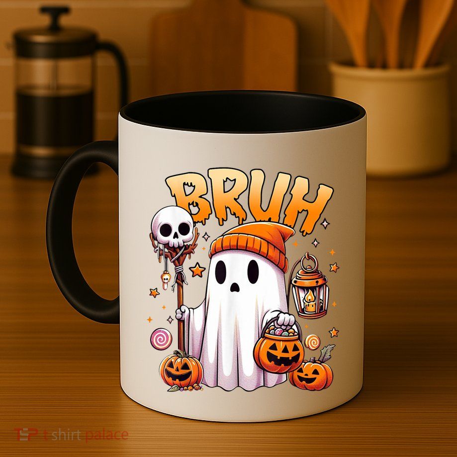 Bruh Ghost Halloween Cute Ghost Trick Or Treat Mug