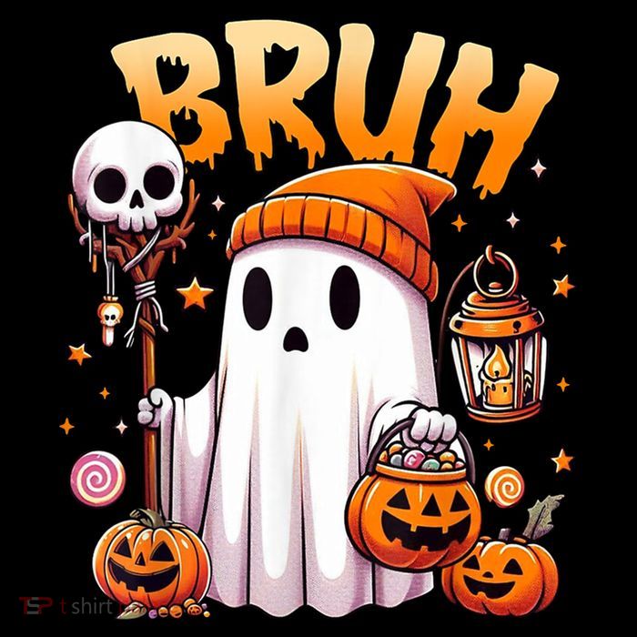 Bruh Ghost Halloween Cute Ghost Trick Or Treat Mug