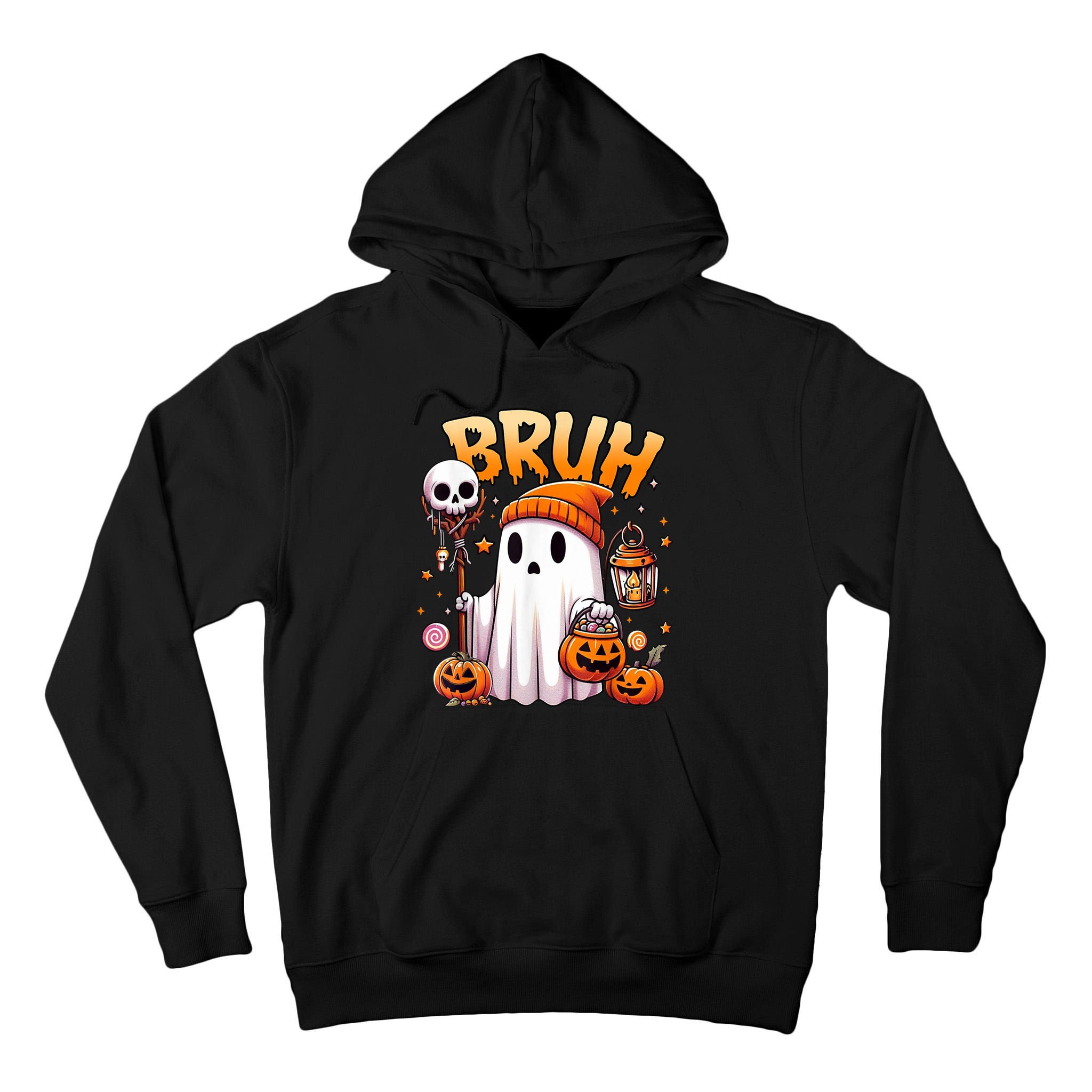 Bruh Ghost Halloween Cute Ghost Trick Or Treat Tall Hoodie