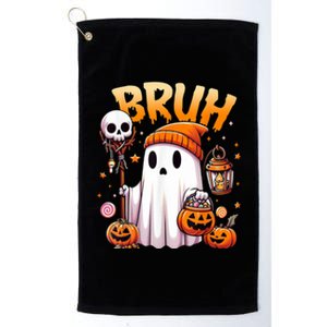 Bruh Ghost Halloween Cute Ghost Trick Or Treat Platinum Collection Golf Towel