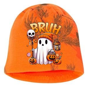 Bruh Ghost Halloween Cute Ghost Trick Or Treat Kati - Camo Knit Beanie