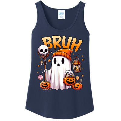 Bruh Ghost Halloween Cute Ghost Trick Or Treat Ladies Essential Tank