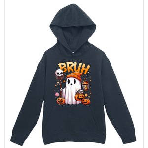 Bruh Ghost Halloween Cute Ghost Trick Or Treat Urban Pullover Hoodie