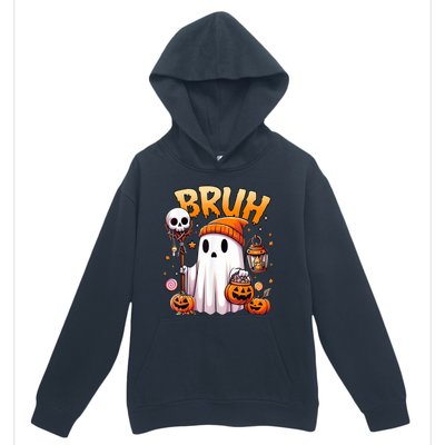 Bruh Ghost Halloween Cute Ghost Trick Or Treat Urban Pullover Hoodie