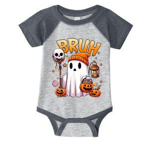 Bruh Ghost Halloween Cute Ghost Trick Or Treat Infant Baby Jersey Bodysuit