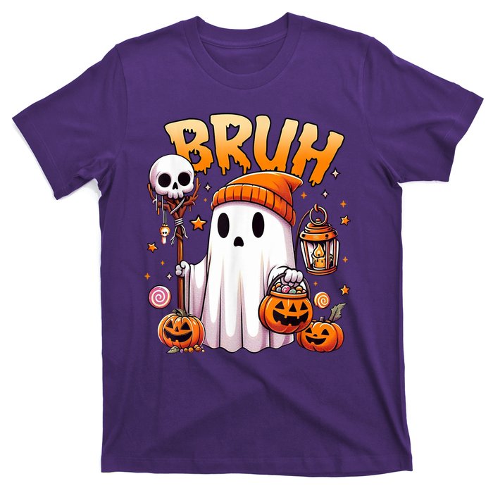 Bruh Ghost Halloween Cute Ghost Trick Or Treat T-Shirt