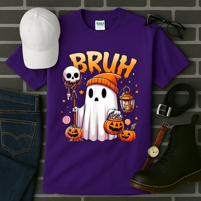 Bruh Ghost Halloween Cute Ghost Trick Or Treat Tall T-Shirt