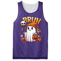 Bruh Ghost Halloween Cute Ghost Trick Or Treat Mesh Reversible Basketball Jersey Tank