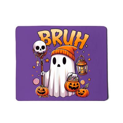 Bruh Ghost Halloween Cute Ghost Trick Or Treat Mousepad