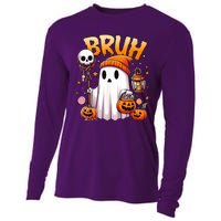 Bruh Ghost Halloween Cute Ghost Trick Or Treat Cooling Performance Long Sleeve Crew