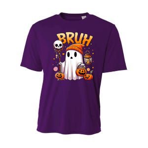 Bruh Ghost Halloween Cute Ghost Trick Or Treat Youth Performance Sprint T-Shirt