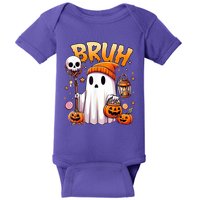 Bruh Ghost Halloween Cute Ghost Trick Or Treat Baby Bodysuit