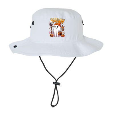 Bruh Ghost Halloween Cute Ghost Trick Or Treat Legacy Cool Fit Booney Bucket Hat