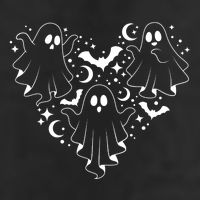 Boo Ghost Heart Halloween Festive 11oz C Handle Ceramic Mug