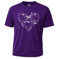 Boo Ghost Heart Halloween Festive Cooling Performance Crew T-Shirt