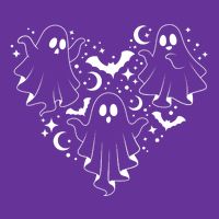 Boo Ghost Heart Halloween Festive Cooling Performance Crew T-Shirt