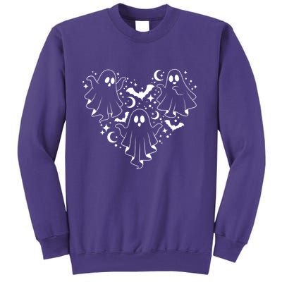 Boo Ghost Heart Halloween Festive Sweatshirt