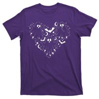 Boo Ghost Heart Halloween Festive T-Shirt