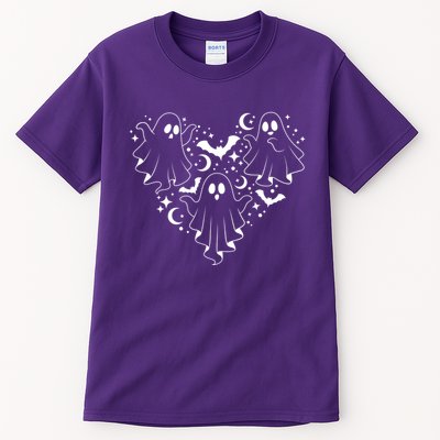 Boo Ghost Heart Halloween Festive Tall T-Shirt