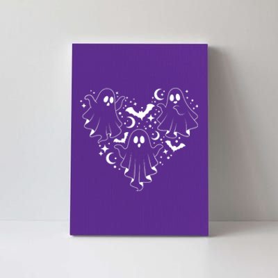 Boo Ghost Heart Halloween Festive Canvas