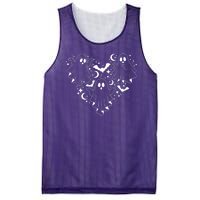 Boo Ghost Heart Halloween Festive Mesh Reversible Basketball Jersey Tank