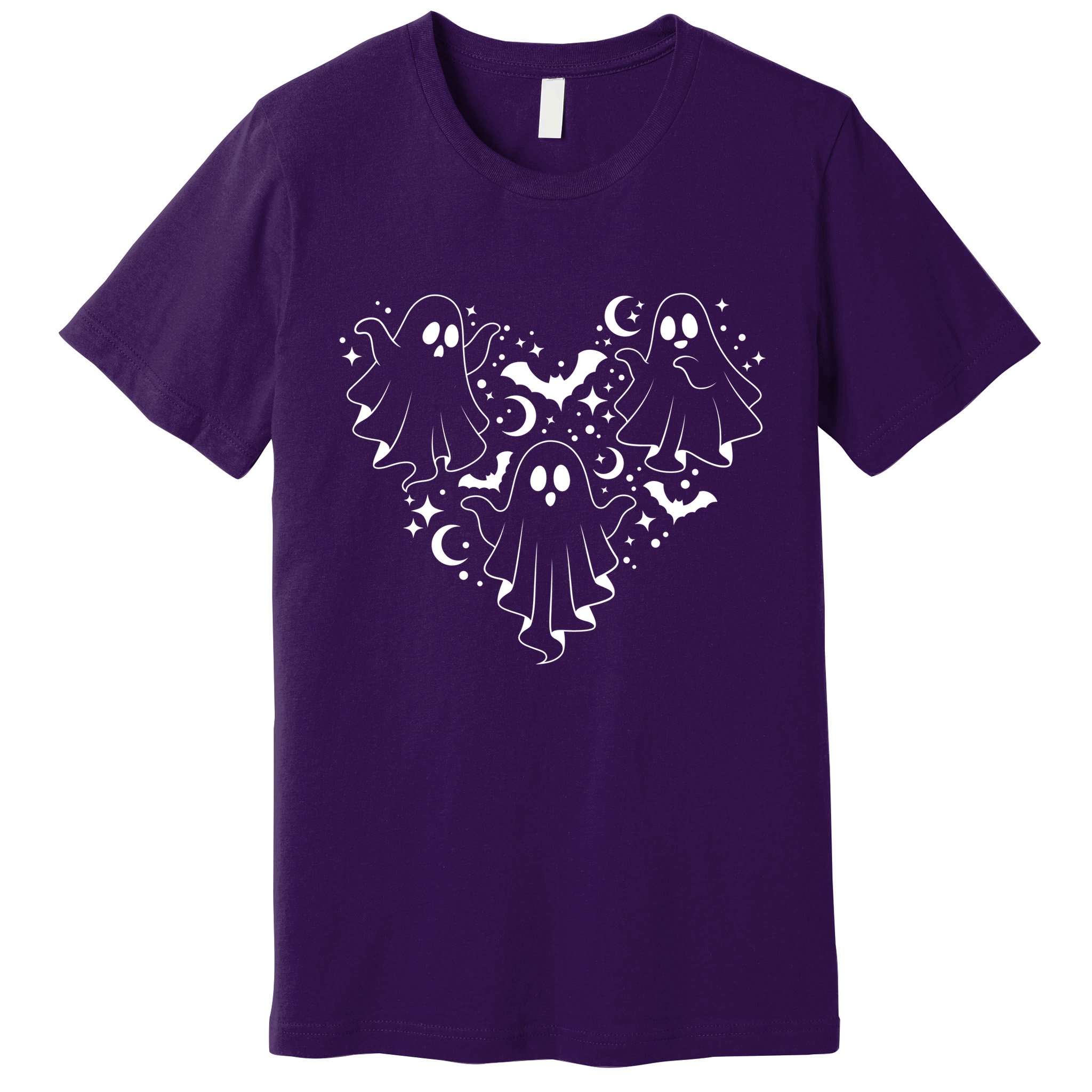 Boo Ghost Heart Halloween Festive Premium T-Shirt