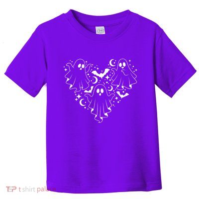 Boo Ghost Heart Halloween Festive Toddler T-Shirt